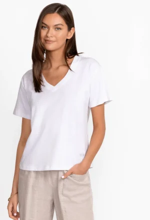 Women Johnny Was Organic Cotton Drop Shoulder Tee