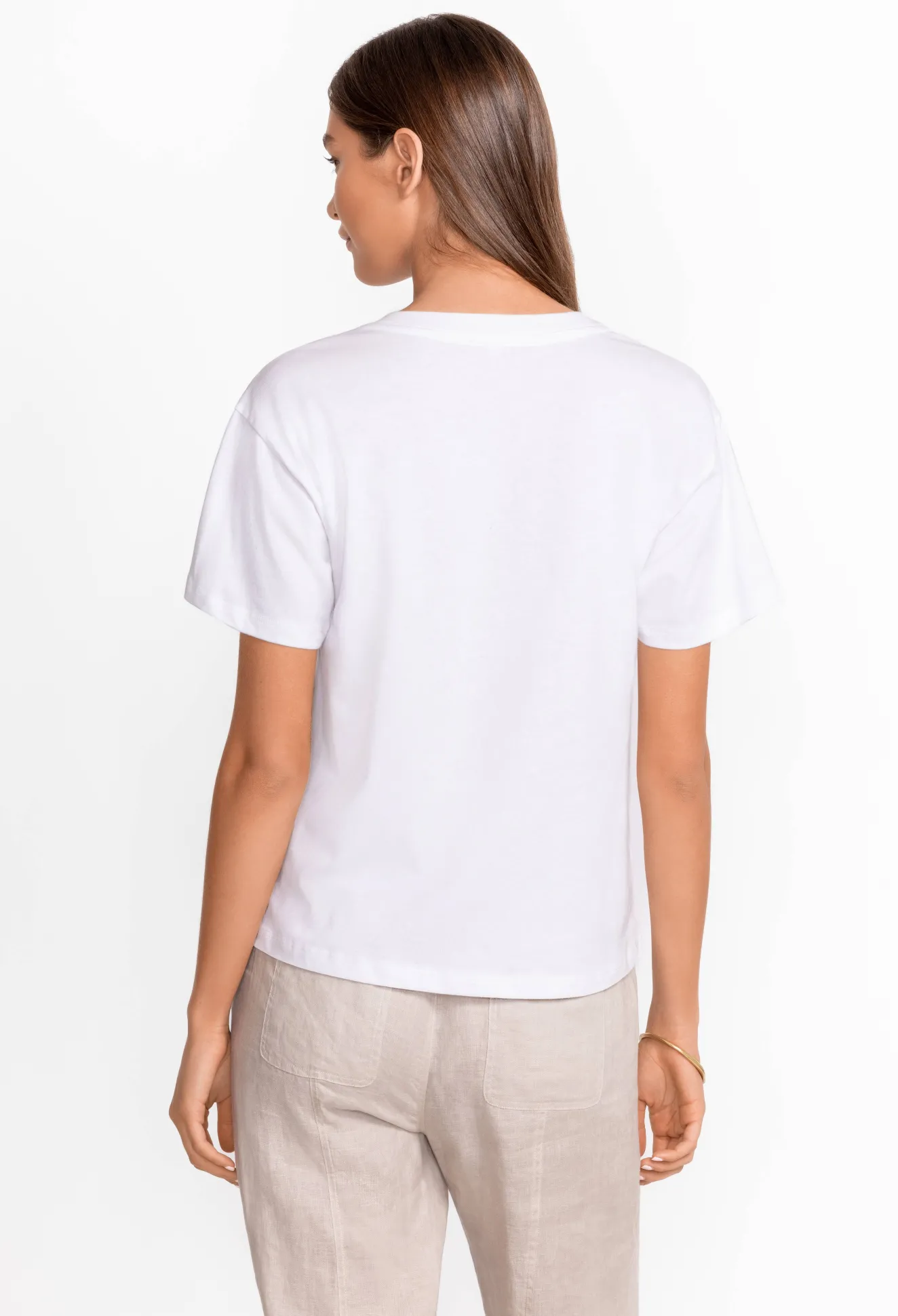 Women Johnny Was Organic Cotton Drop Shoulder Tee