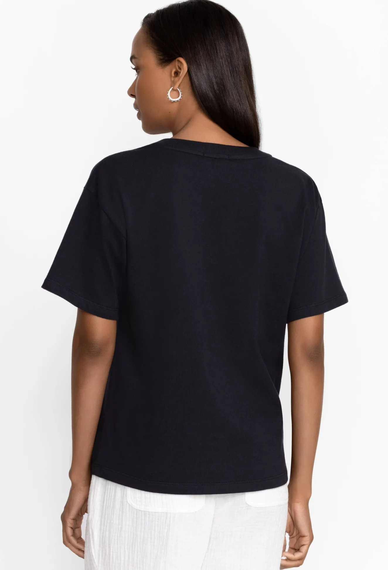 Women Johnny Was Organic Cotton Drop Shoulder Tee