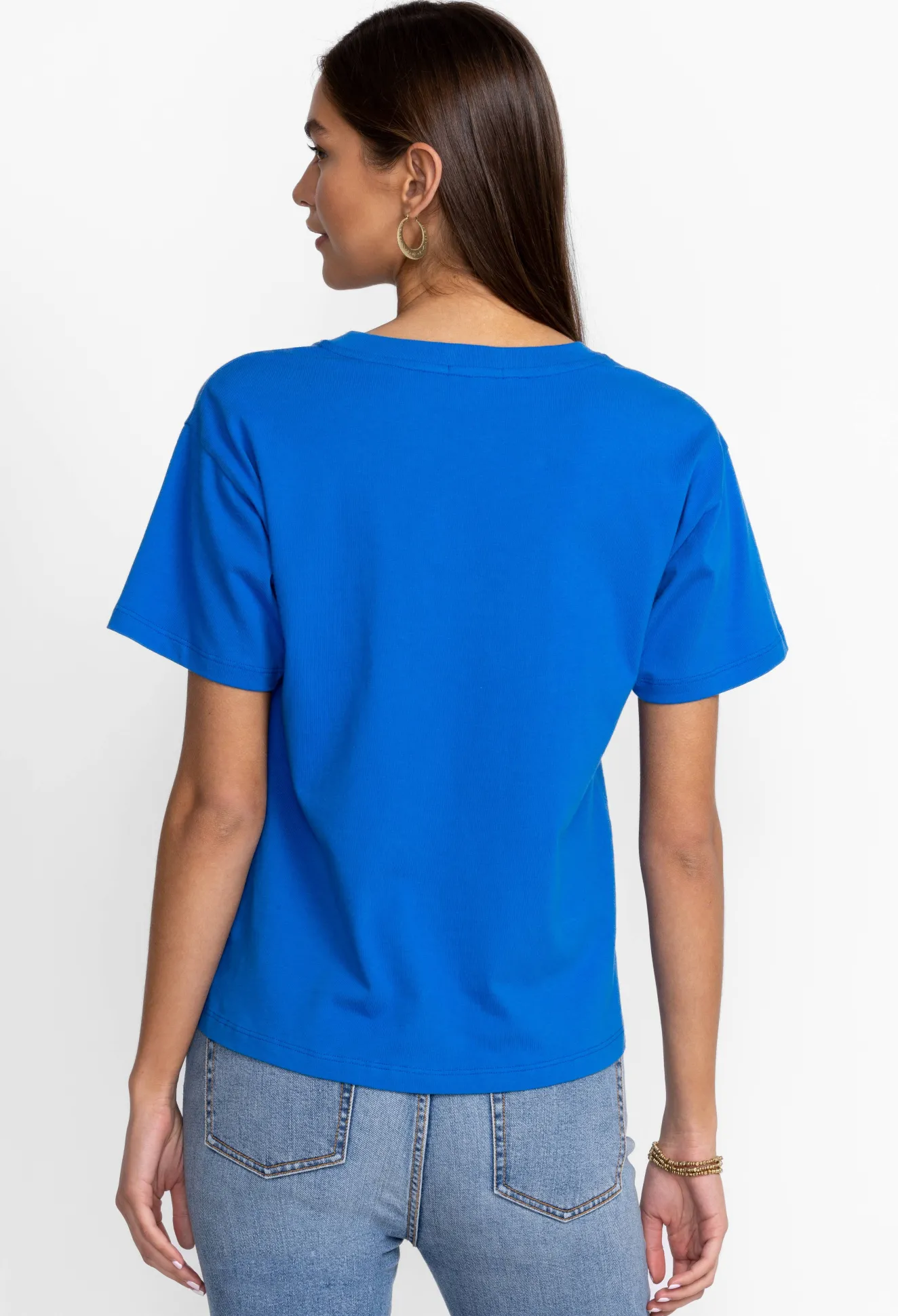 Women Johnny Was Organic Cotton Drop Shoulder Tee