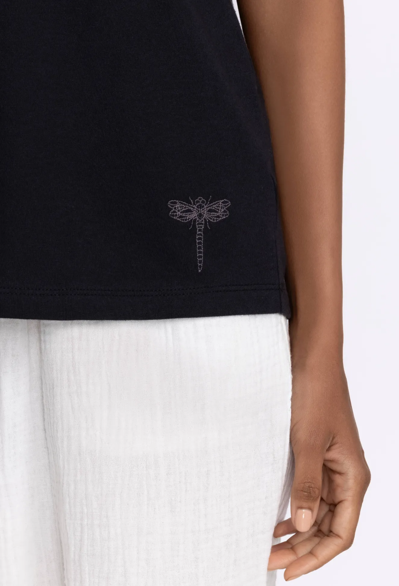 Women Johnny Was Organic Cotton Drop Shoulder Tee