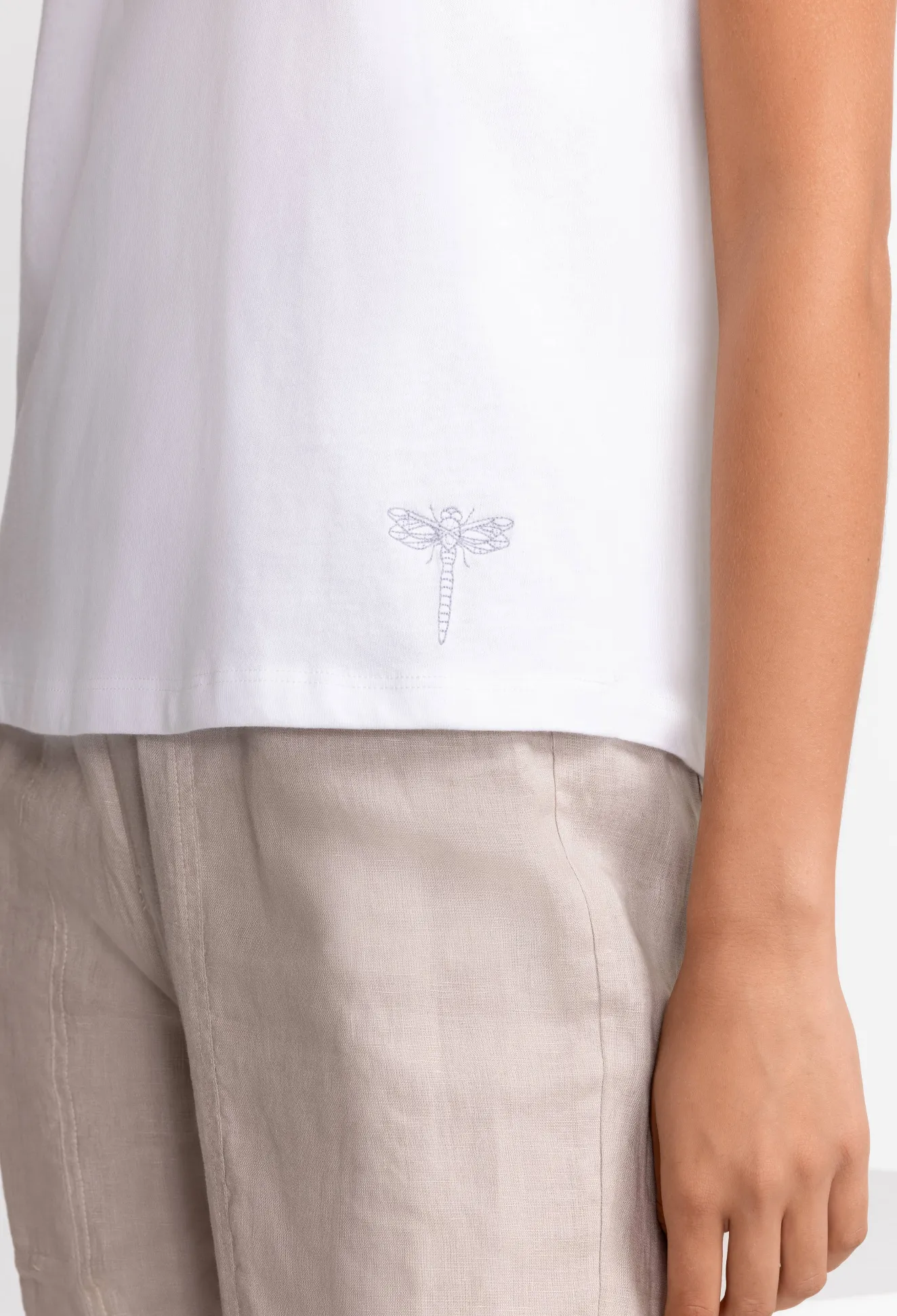 Women Johnny Was Organic Cotton Drop Shoulder Tee