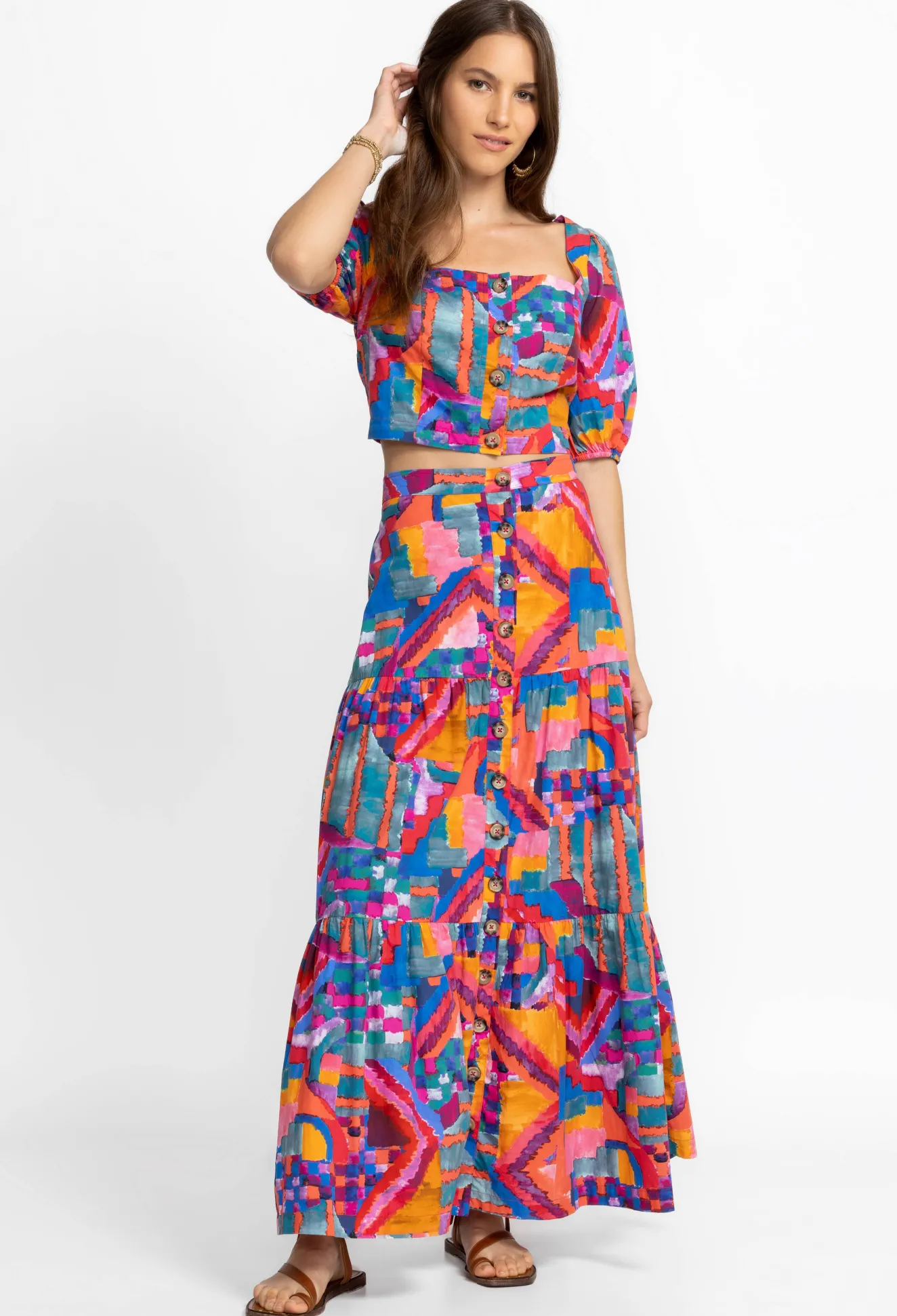 Women Johnny Was Poplin Skirt