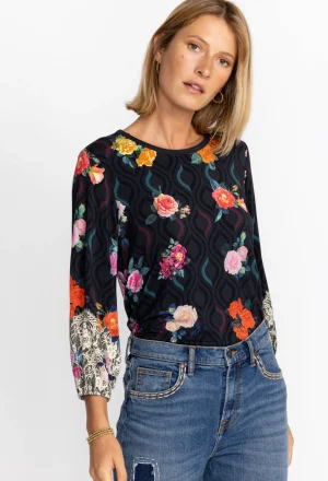 Women Johnny Was Puff Sleeve Top