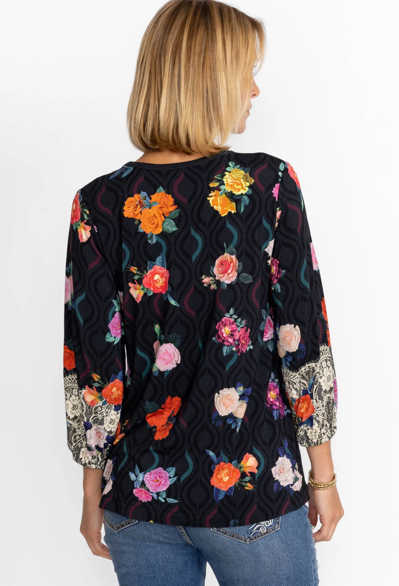 Women Johnny Was Puff Sleeve Top