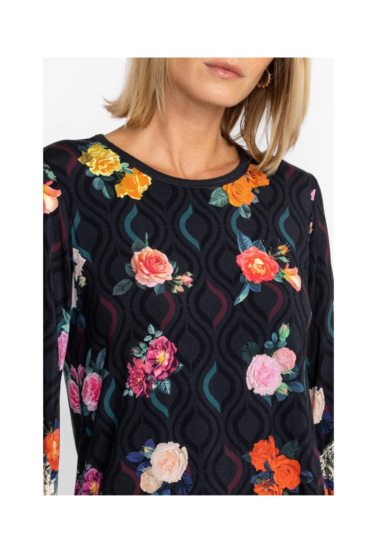 Women Johnny Was Puff Sleeve Top