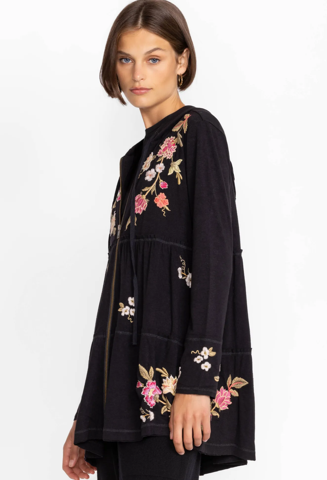 Women Johnny Was Quinn Cozy Tiered Hoodie