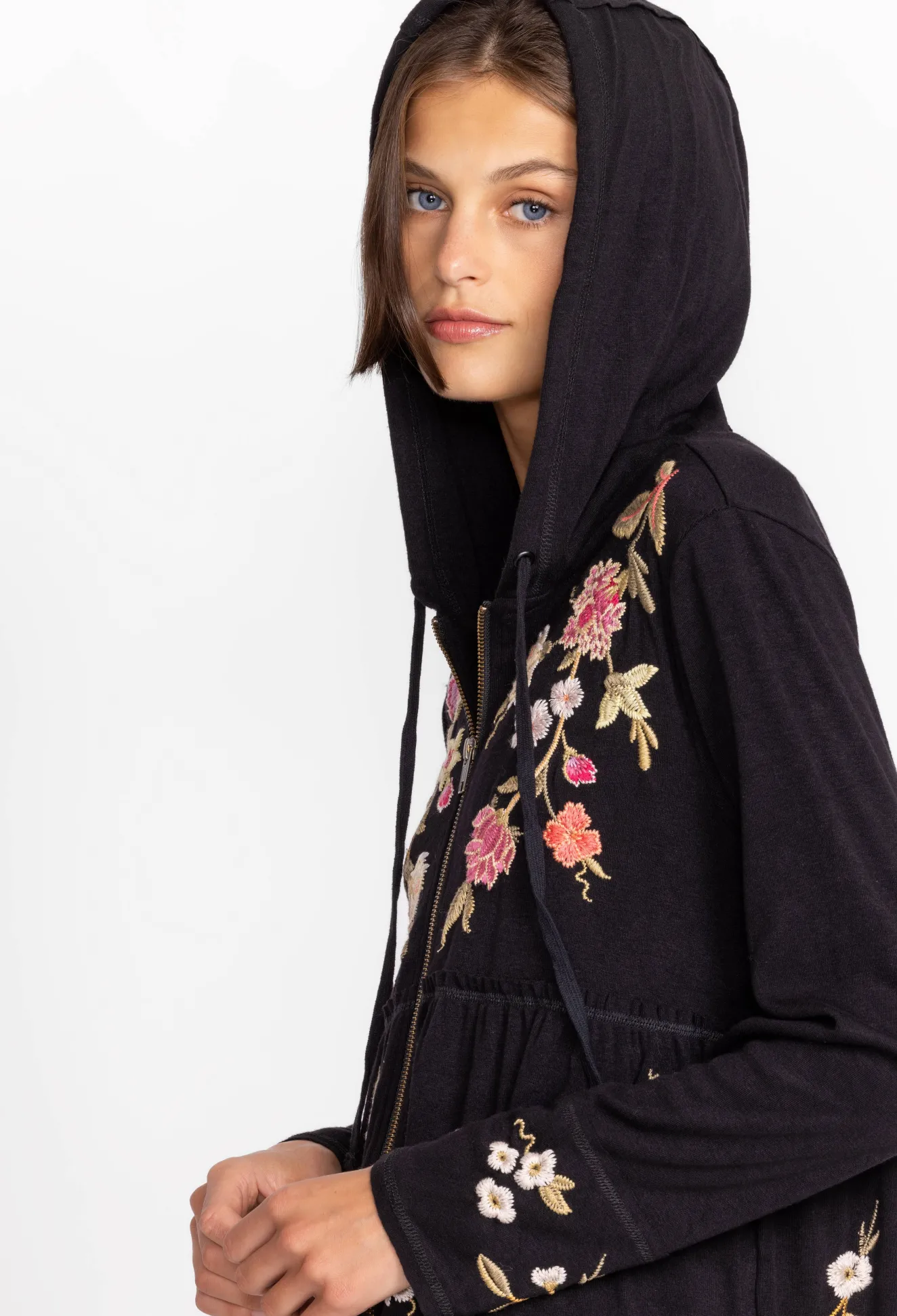 Women Johnny Was Quinn Cozy Tiered Hoodie