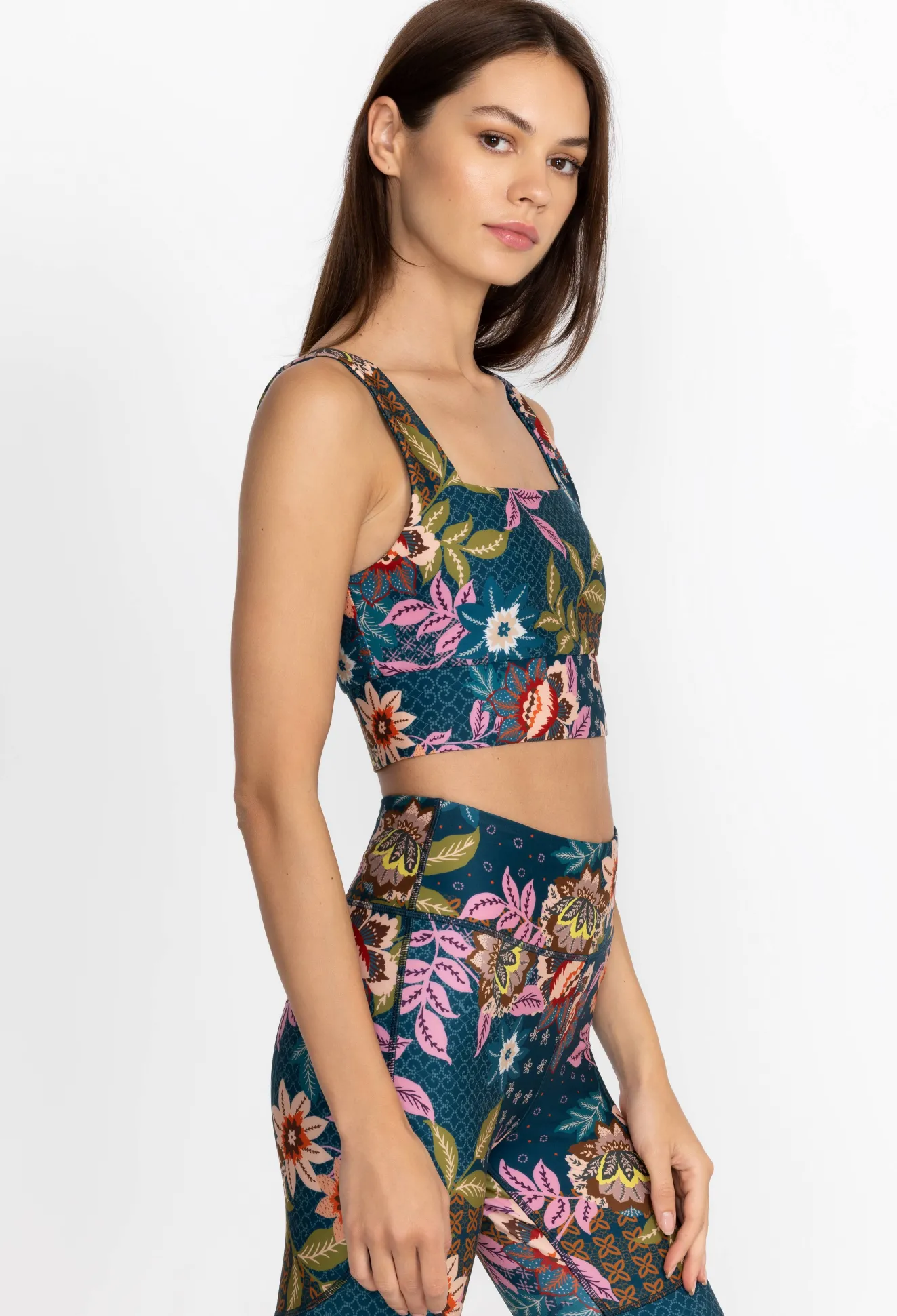 Women Johnny Was Reversible Square Neck Sports Bra