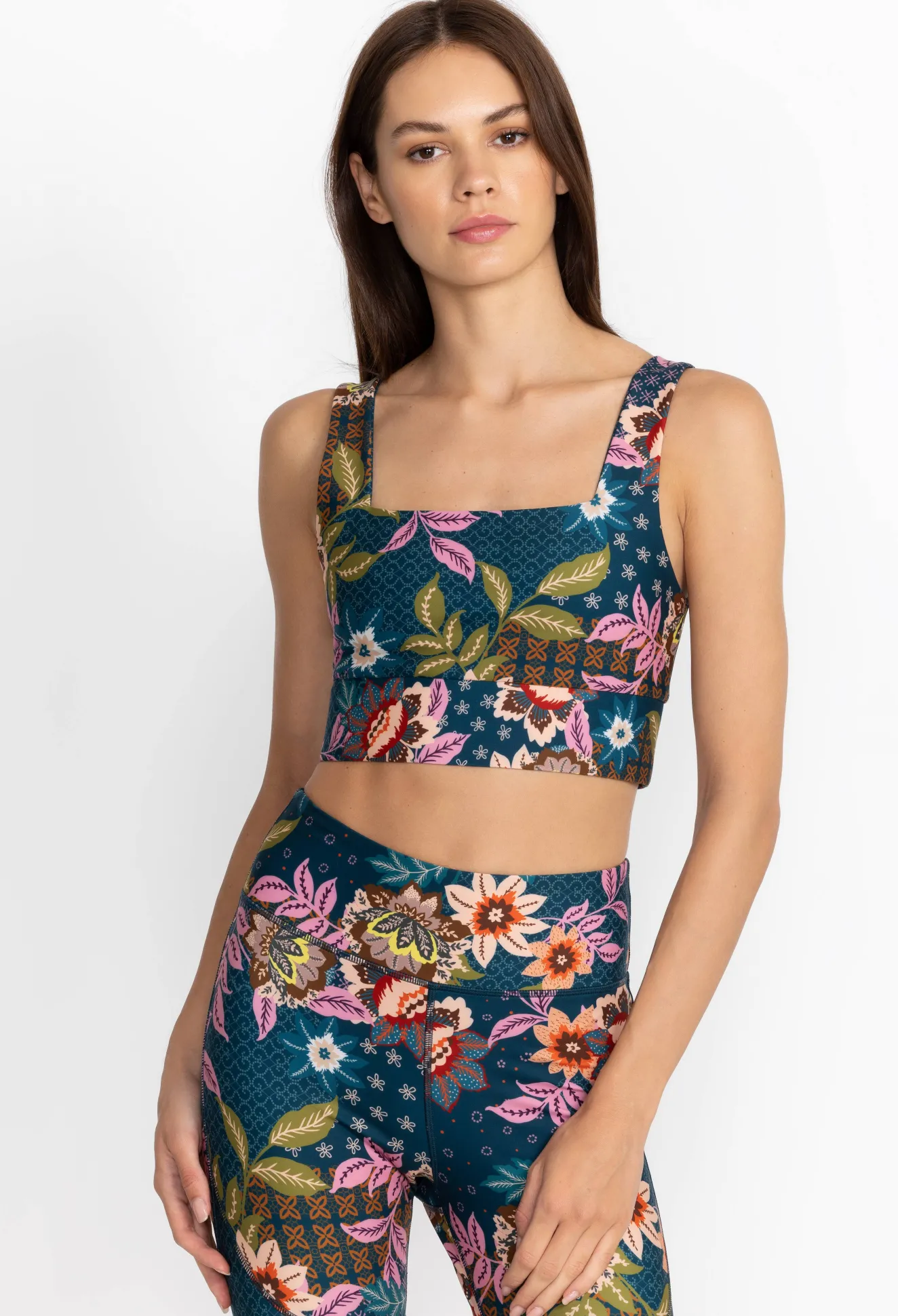 Women Johnny Was Reversible Square Neck Sports Bra