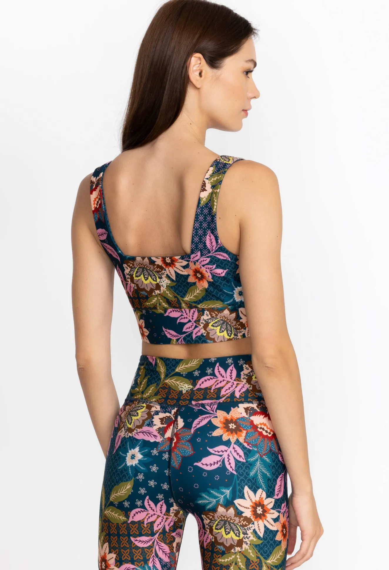 Women Johnny Was Reversible Square Neck Sports Bra