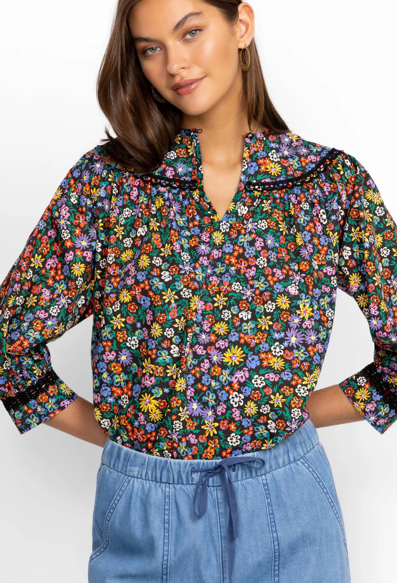 Women Johnny Was Risa Poplin Blouse