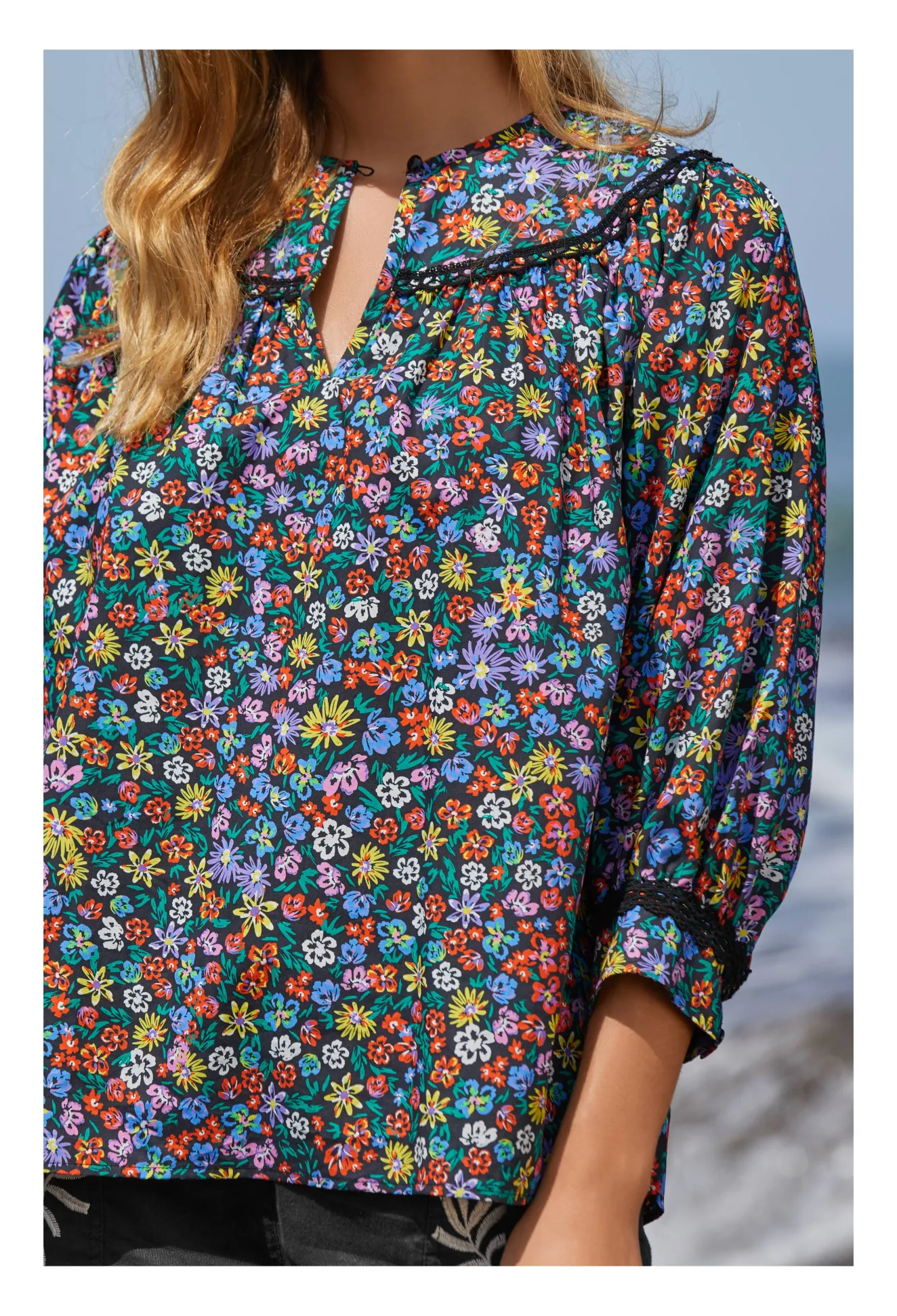 Women Johnny Was Risa Poplin Blouse