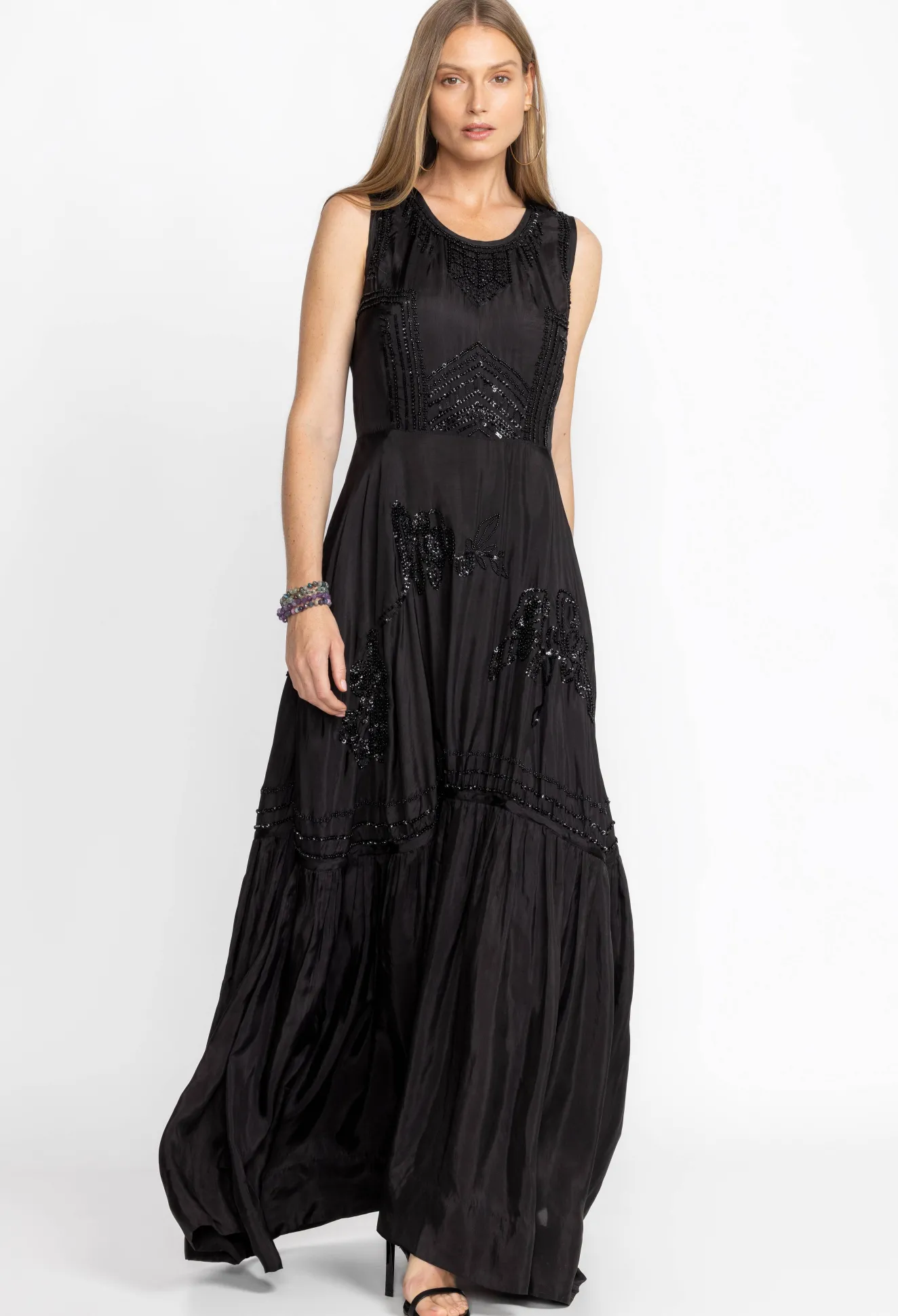 Women Johnny Was Rose Noir Dress