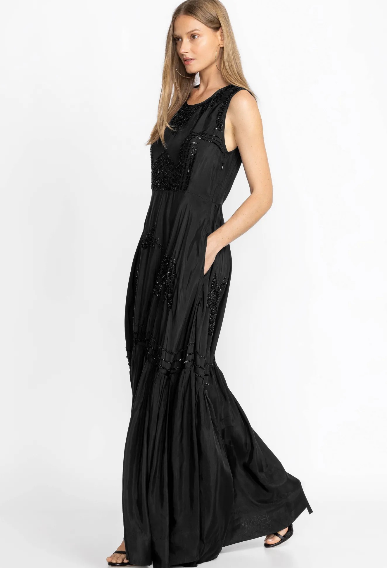 Women Johnny Was Rose Noir Dress