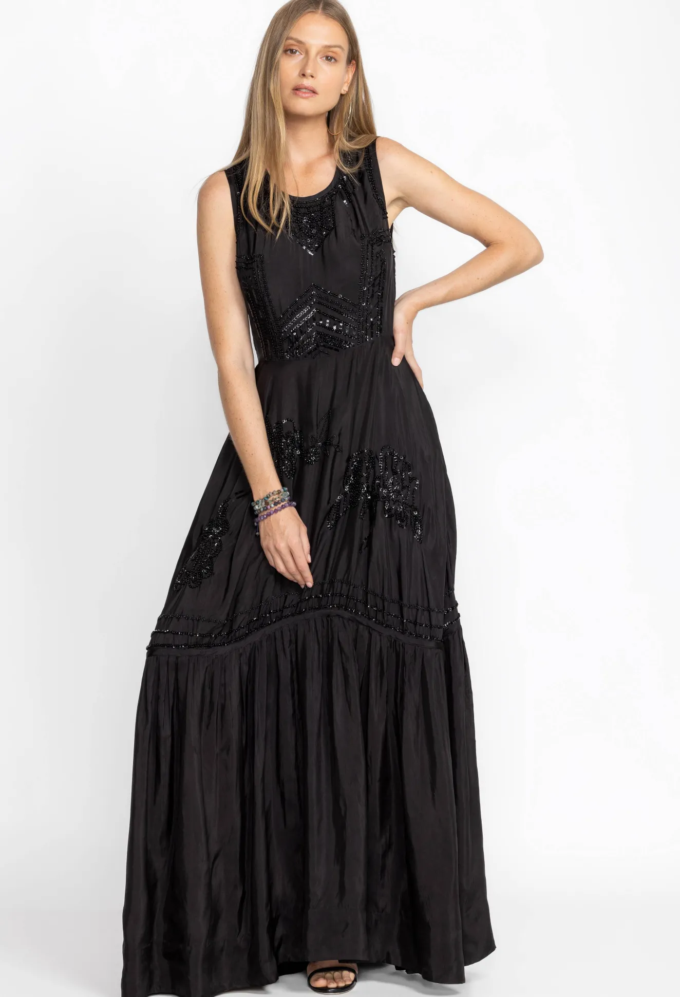 Women Johnny Was Rose Noir Dress
