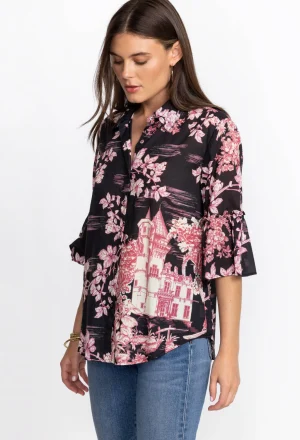 Women Johnny Was Ruffle Sleeve Blouse