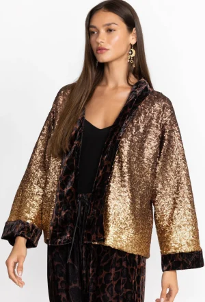 Women Johnny Was Sequin Plaza Kimono