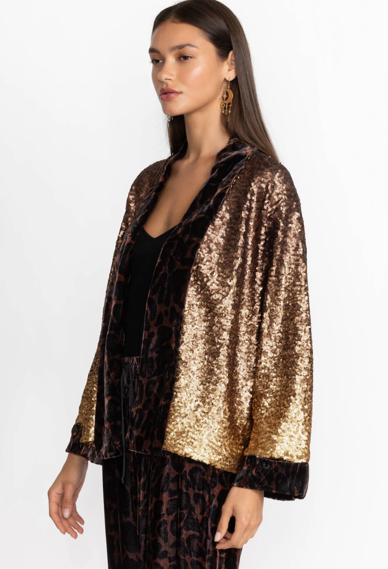 Women Johnny Was Sequin Plaza Kimono