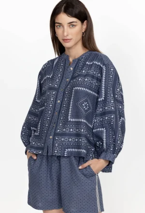 Women Johnny Was Shirred Yoke Blouse