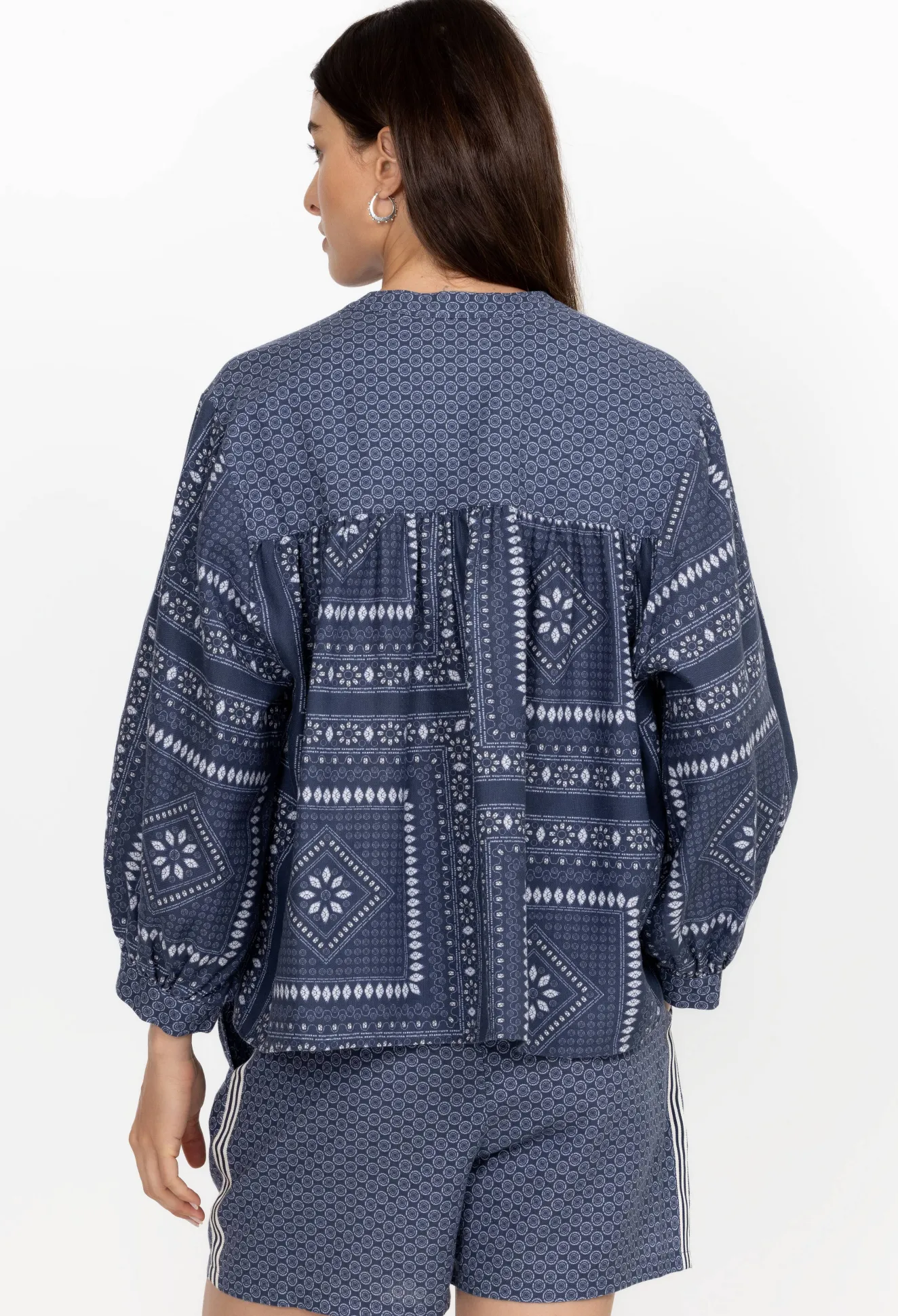 Women Johnny Was Shirred Yoke Blouse