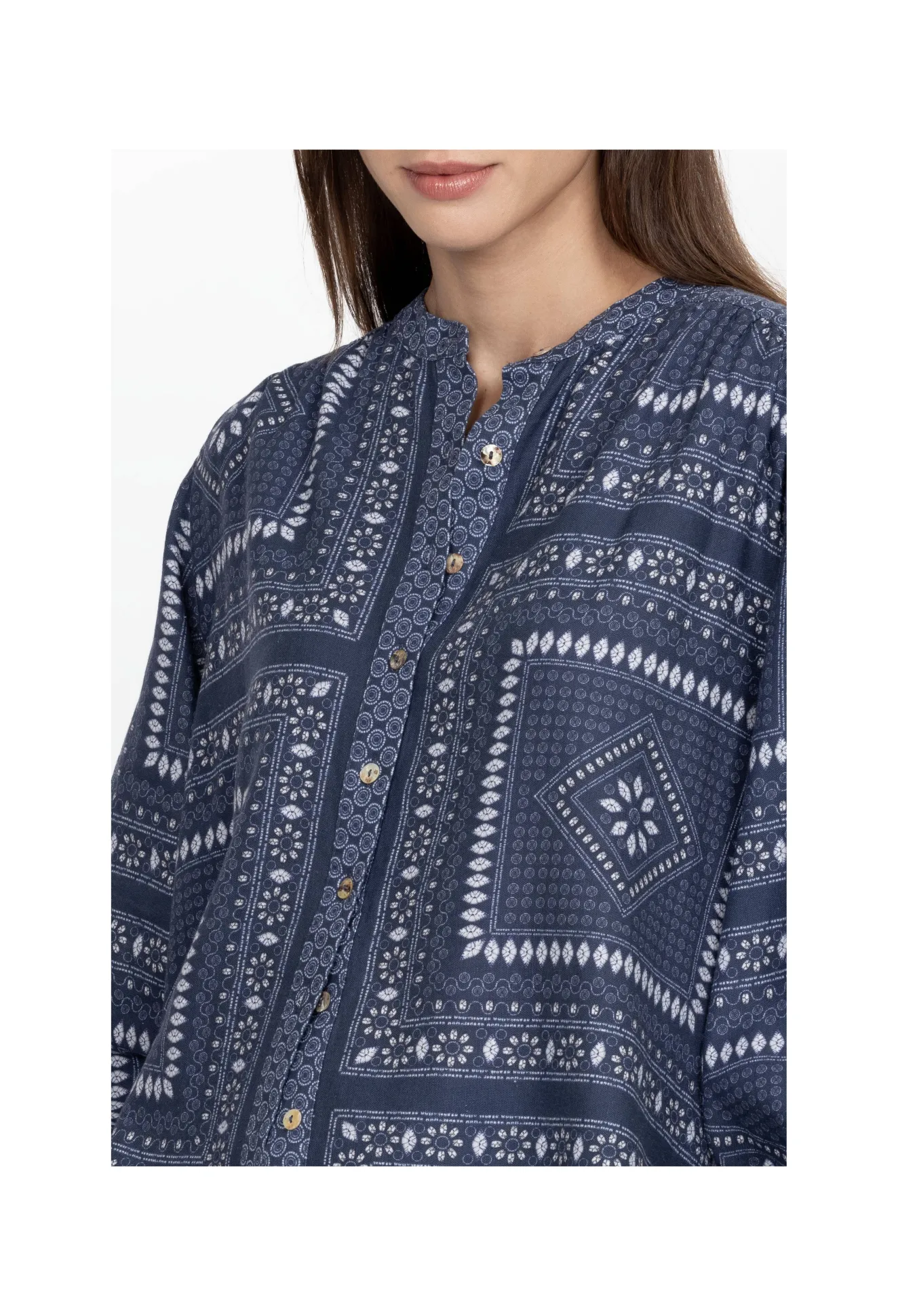 Women Johnny Was Shirred Yoke Blouse