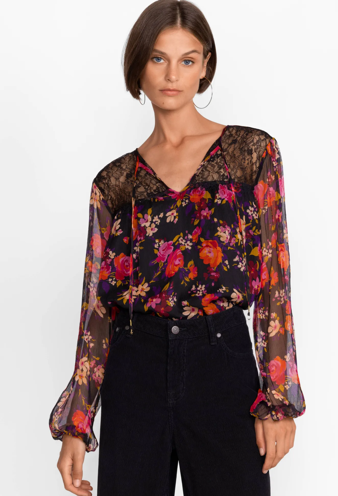 Women Johnny Was Silk Blouse