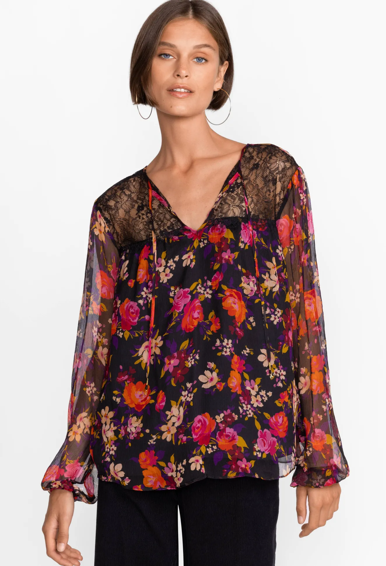 Women Johnny Was Silk Blouse