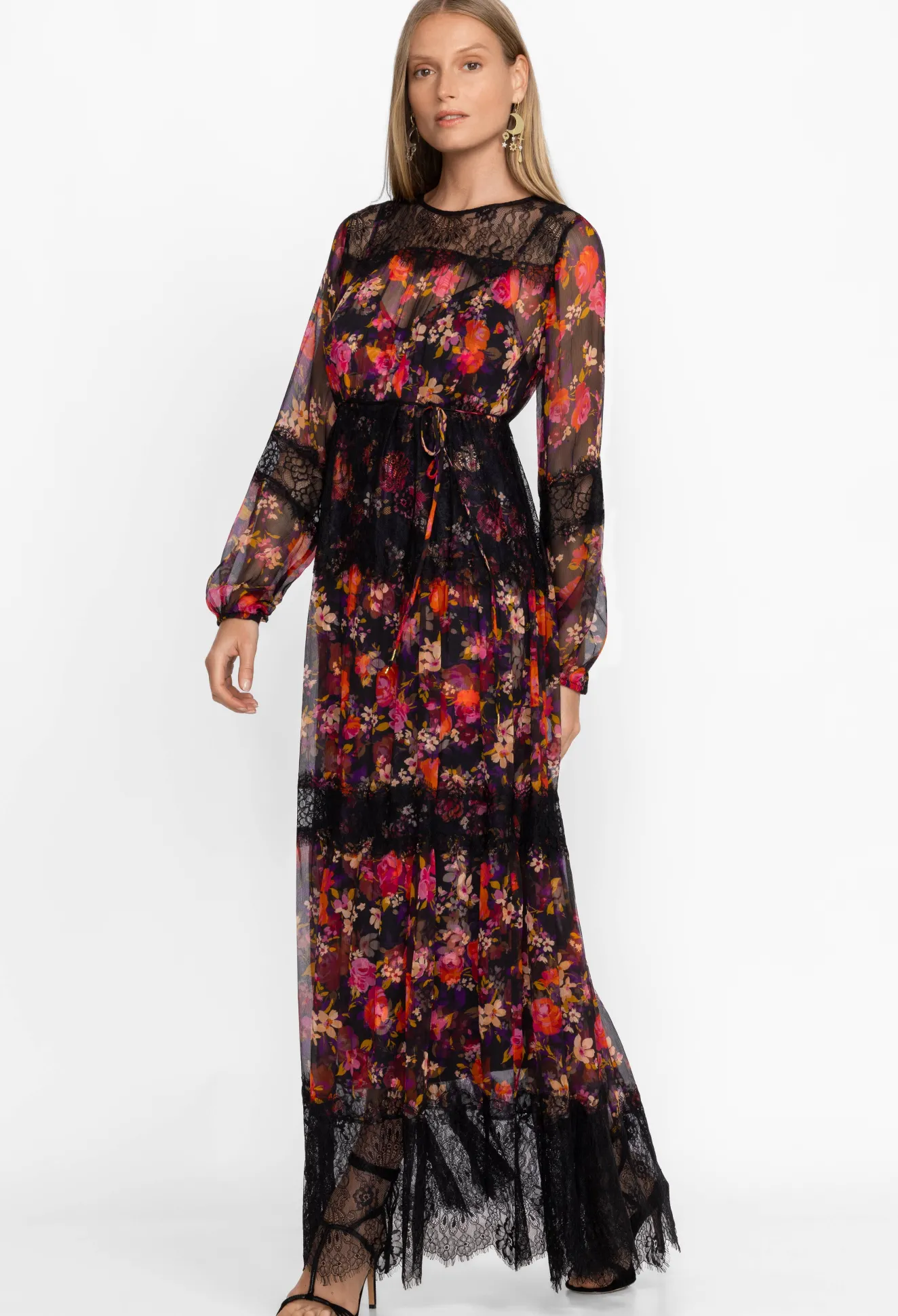 Women Johnny Was Silk Maxi Dress