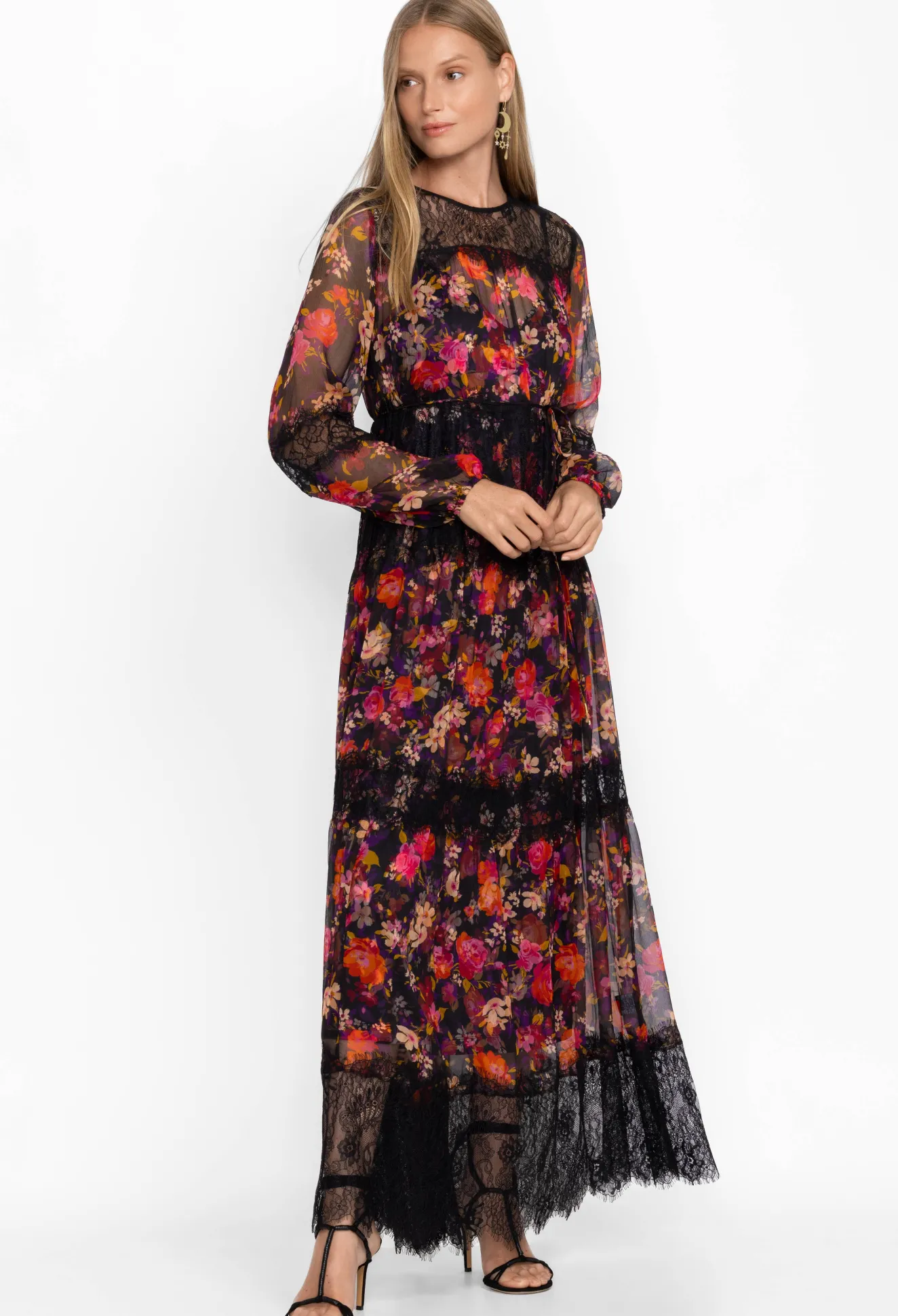 Women Johnny Was Silk Maxi Dress