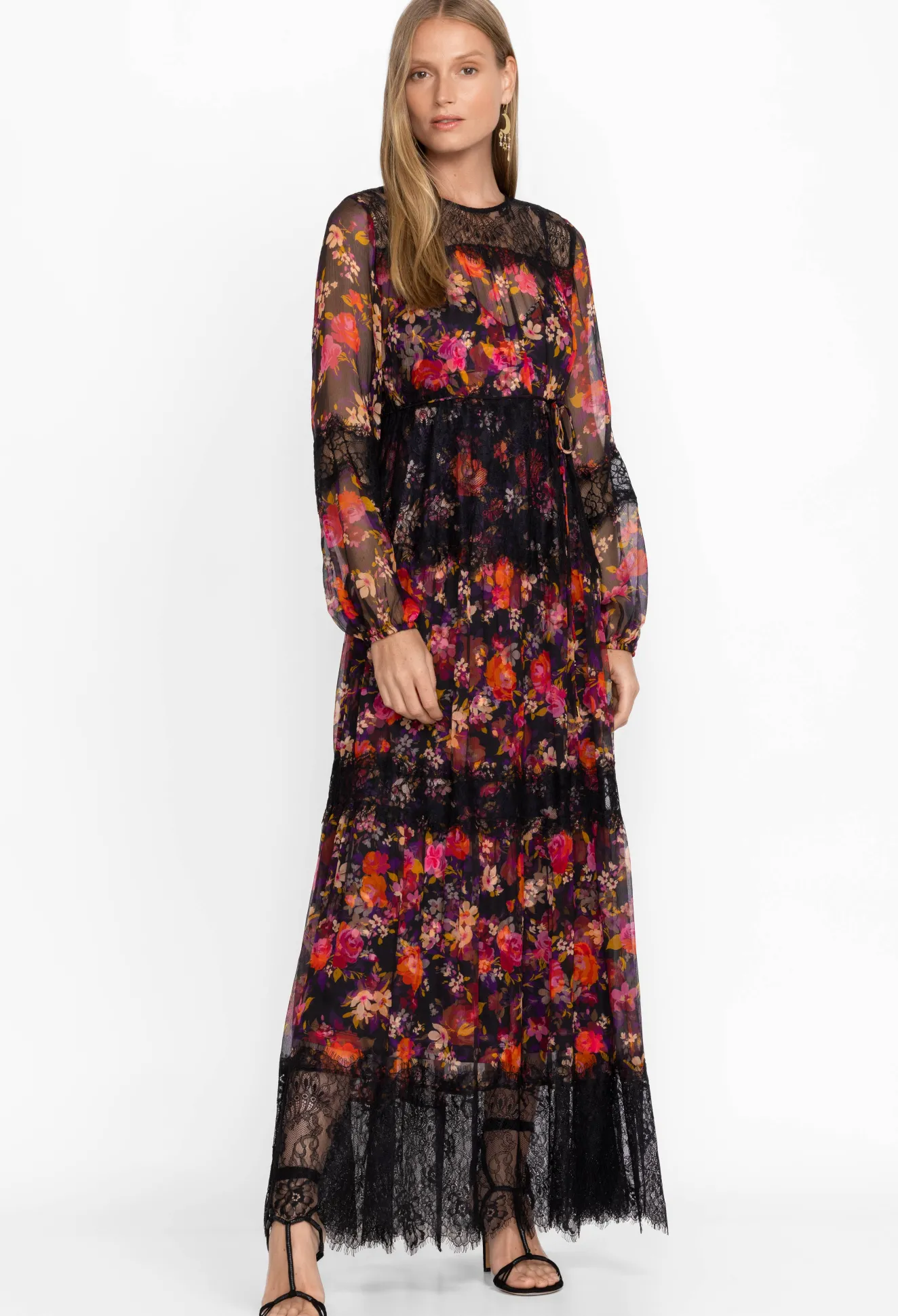 Women Johnny Was Silk Maxi Dress