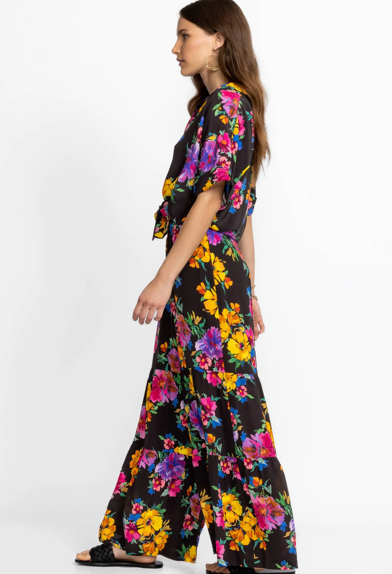 Women Johnny Was Silk Tiered Pant