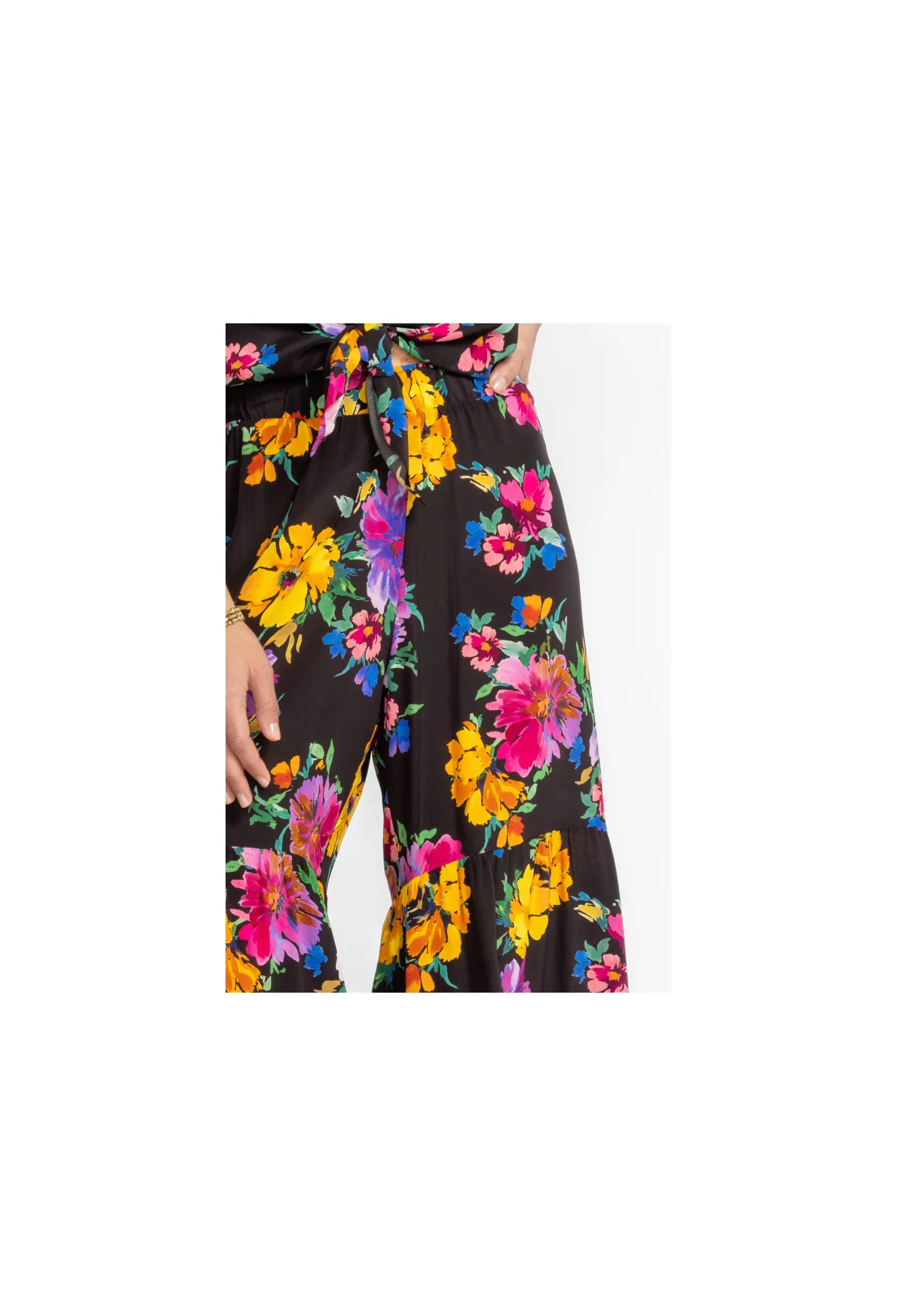 Women Johnny Was Silk Tiered Pant