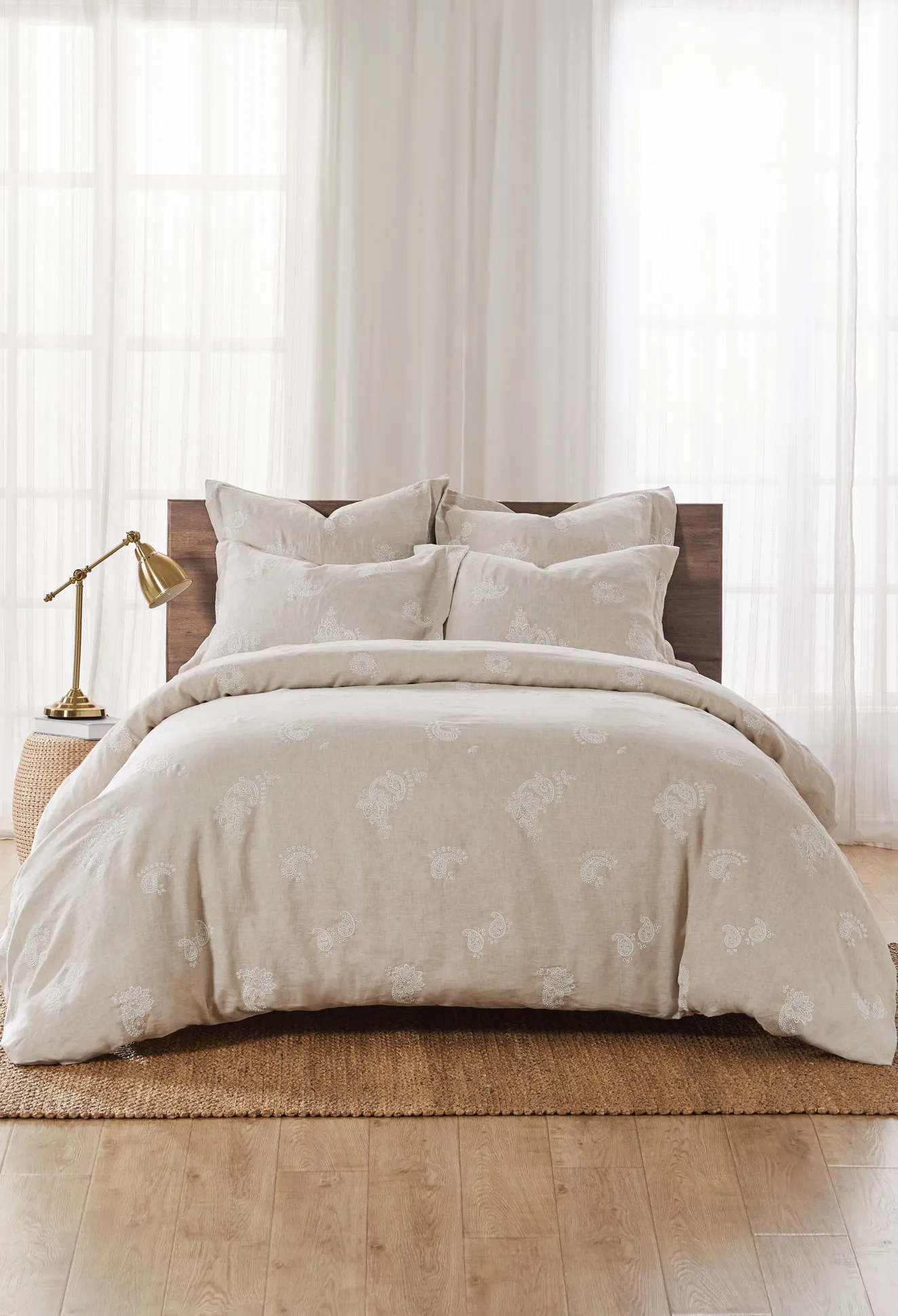Women Johnny Was Skyler Eyelet Queen Linen Duvet