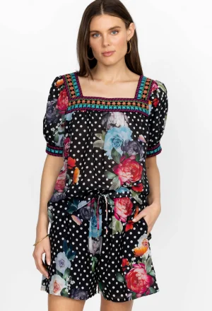 Women Johnny Was Square Neck Park Blouse