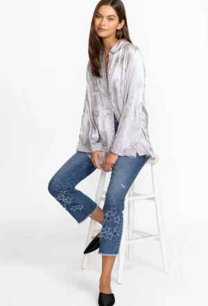 Women Johnny Was Stars Dance Cropped Baby Boot Jean