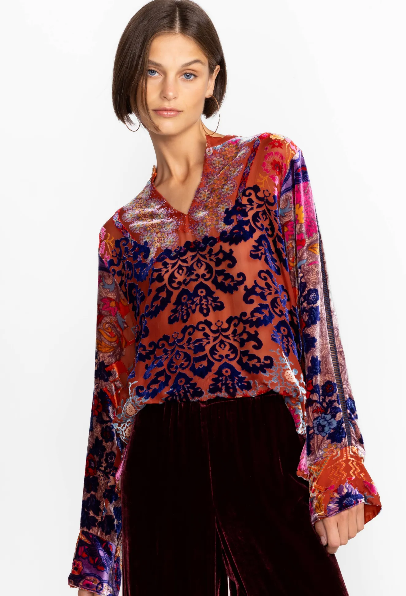 Women Johnny Was Syriah Burnout Enta Blouse