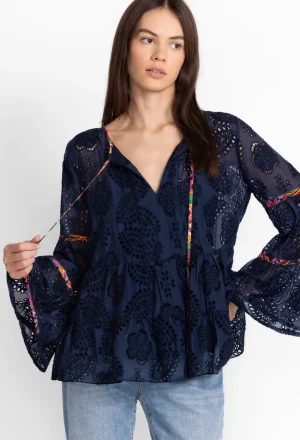 Women Johnny Was Tamera Eyelet Blouse