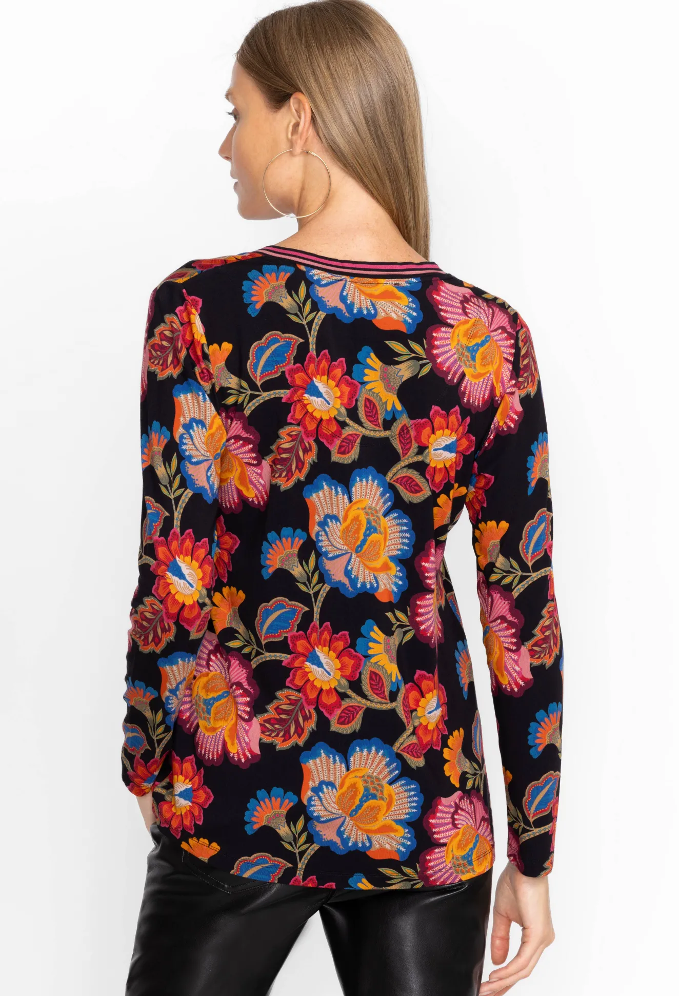 Women Johnny Was The Janie Favorite Long Sleeve V-Neck Tee