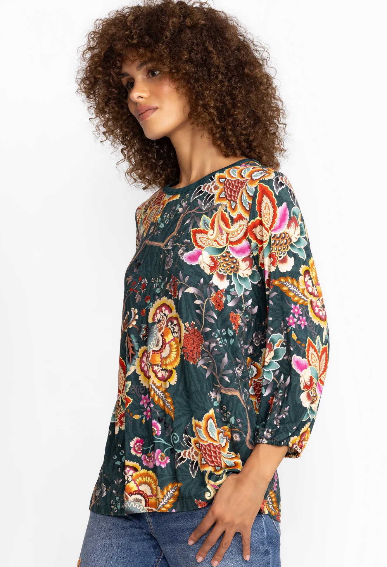 Women Johnny Was The Janie Favorite Puff Sleeve Knit Tee