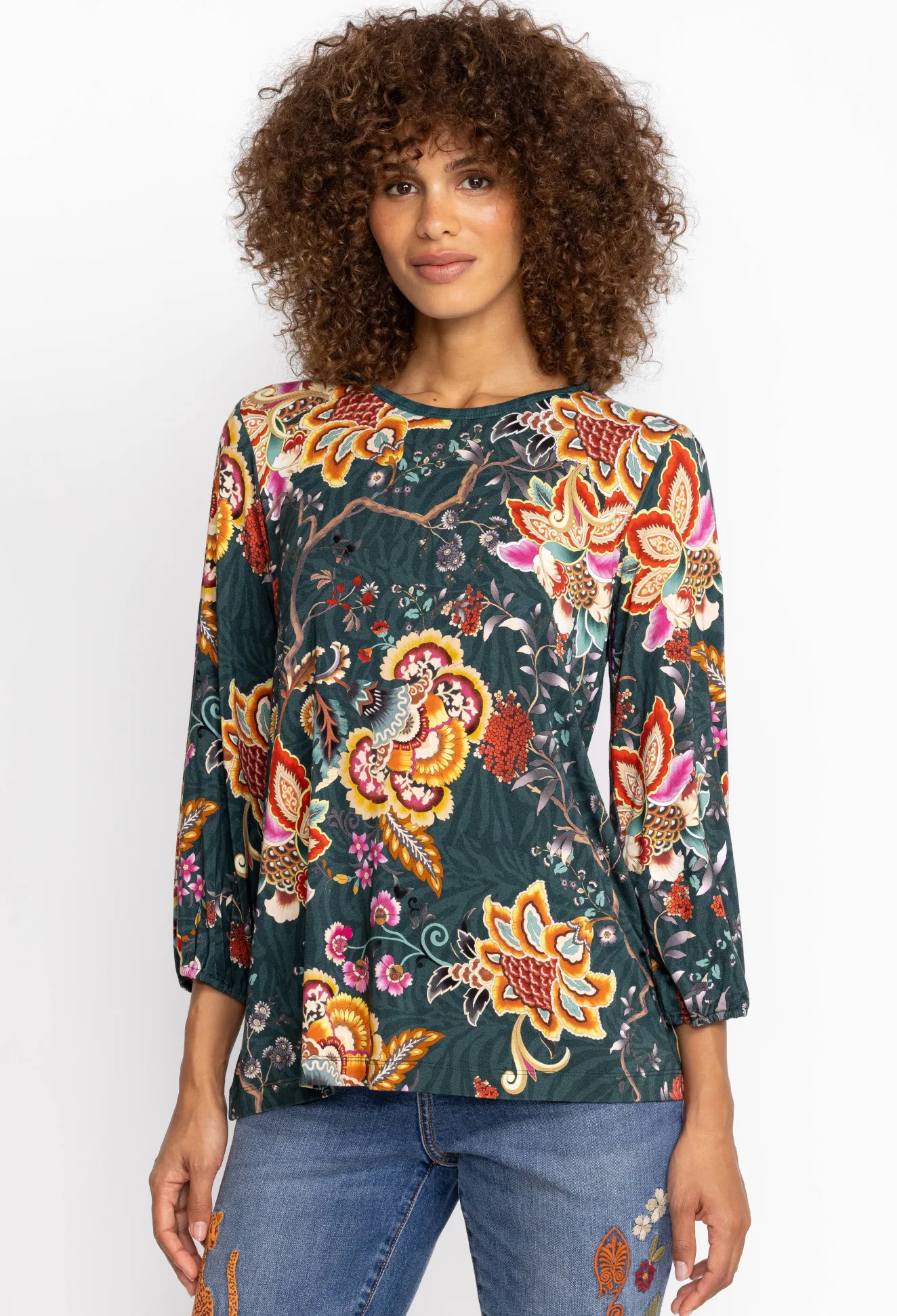 Women Johnny Was The Janie Favorite Puff Sleeve Knit Tee