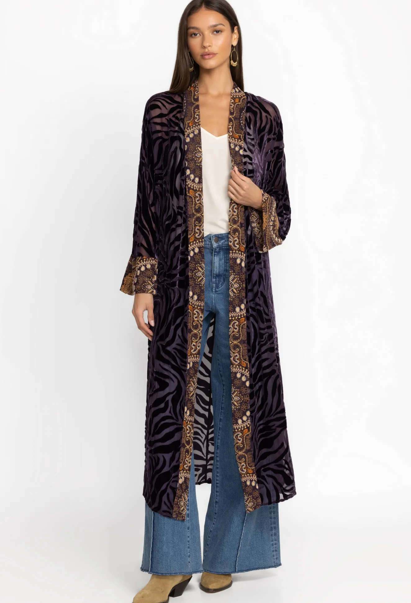 Women Johnny Was Twilight Silk Kimono