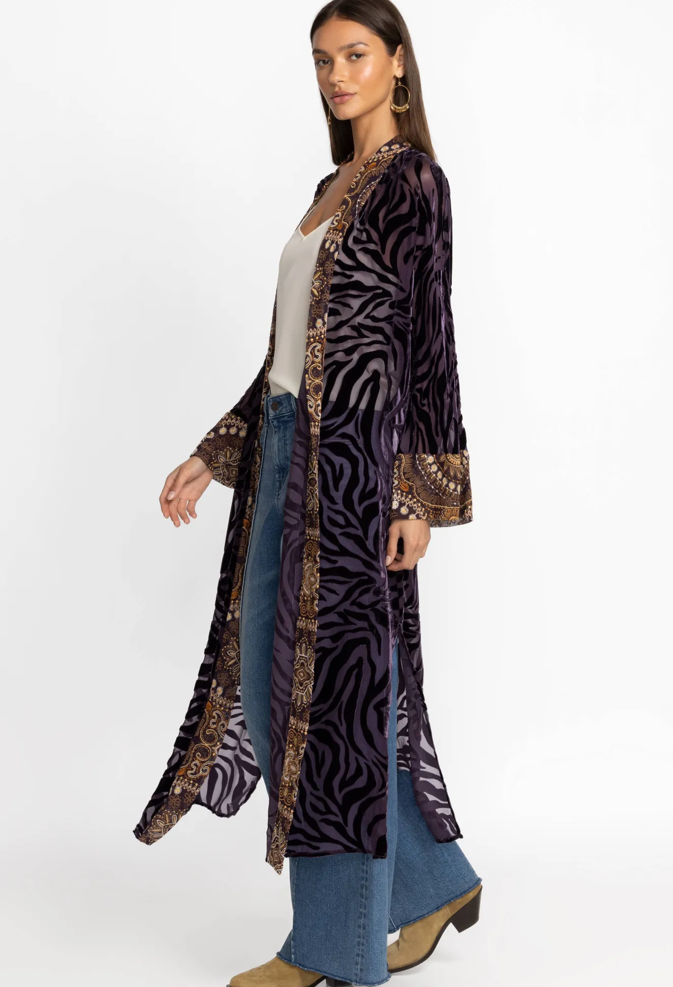 Women Johnny Was Twilight Silk Kimono