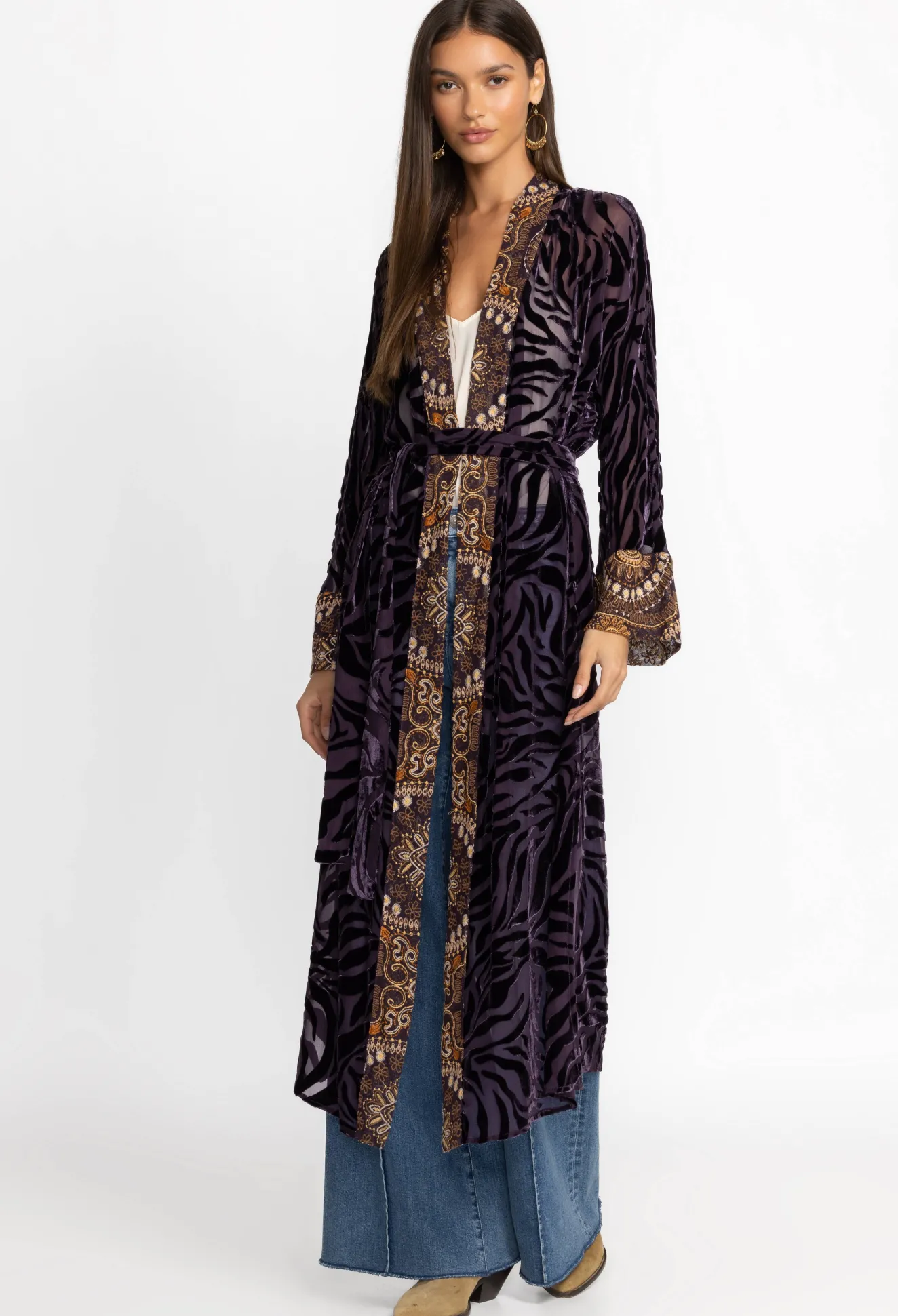 Women Johnny Was Twilight Silk Kimono