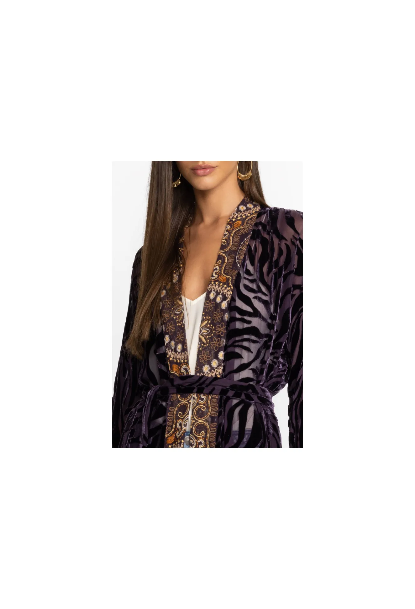 Women Johnny Was Twilight Silk Kimono