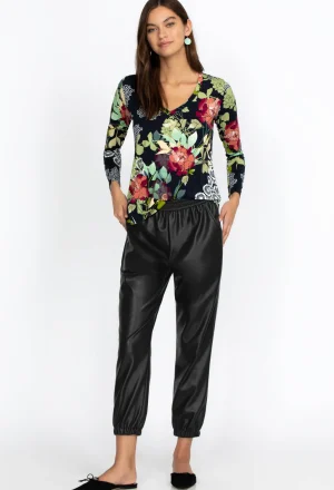 Women Johnny Was Vegan Leather Jogger