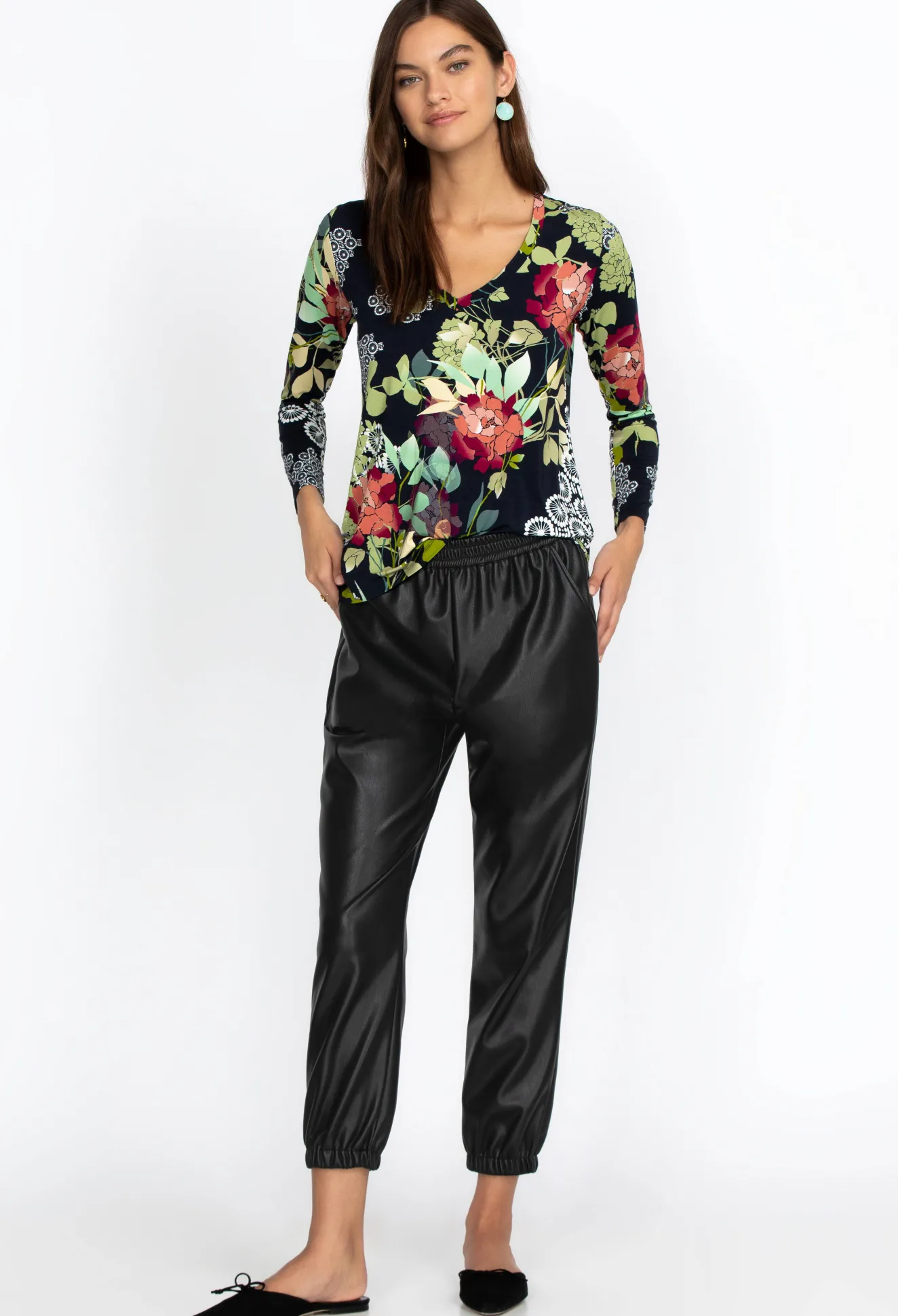 Women Johnny Was Vegan Leather Jogger