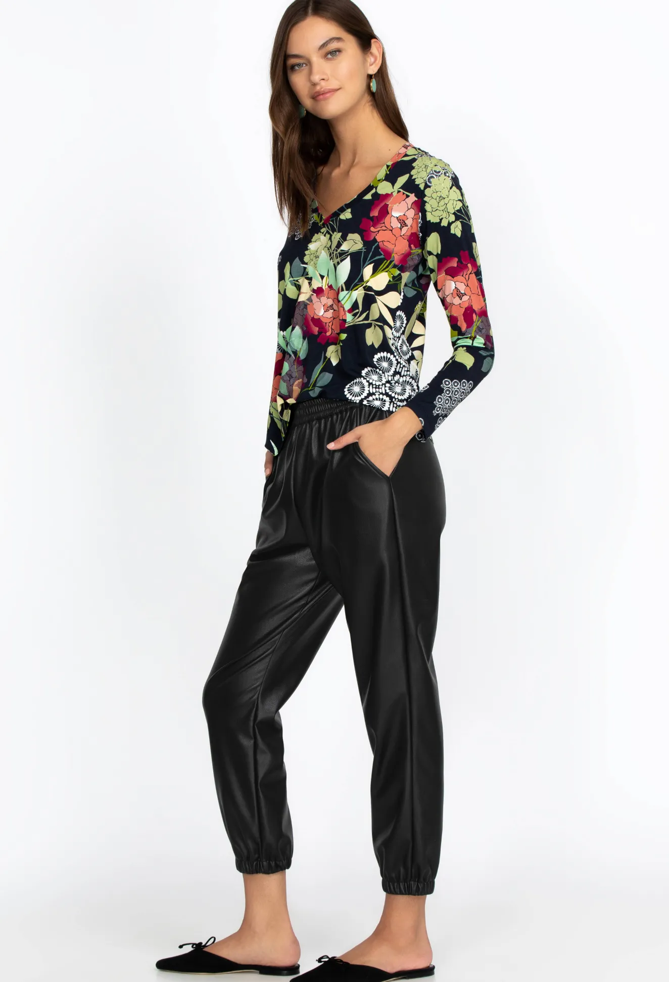 Women Johnny Was Vegan Leather Jogger