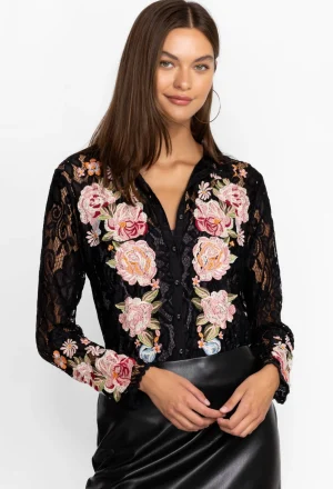 Women Johnny Was Veronne Lace Blouse (Slip)