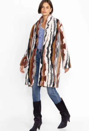 Women Johnny Was Ziggy Faux Fur Coat